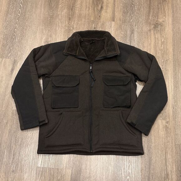 Vintage US Military Cold Weather Jacket Size Large Brown Bear Fleece Lined 90s - Picture 1 of 8